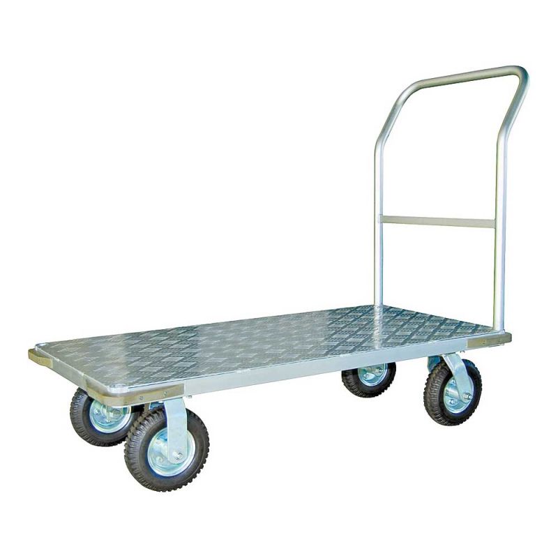 ProSource PH3015AL Platform Cart, 4-Wheel, Swivel Wheel Silver