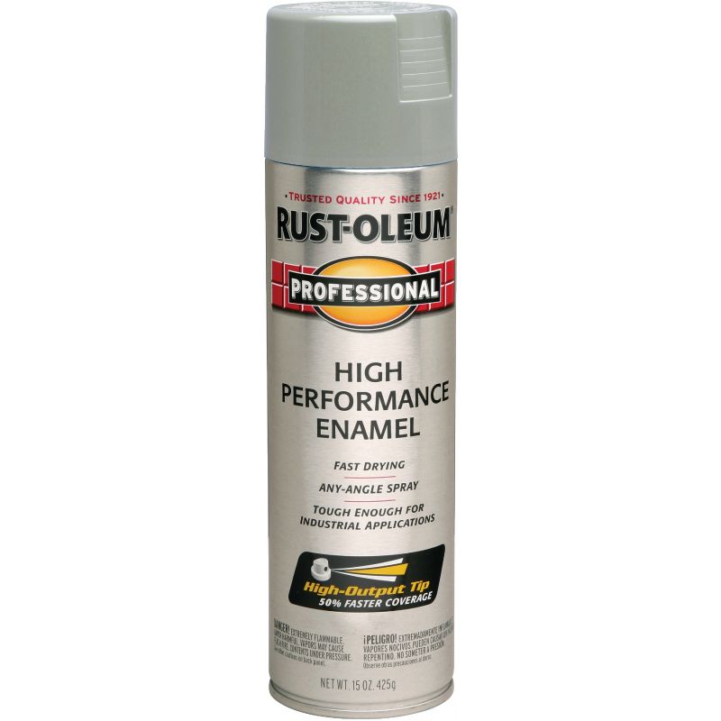 Rust-Oleum Professional High Performance Enamel Spray Paint 15 Oz., Light Machine Gray