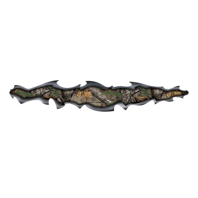 REALTREE RT-TMG-XT Decal, Torn Metal Graphic, Camouflage Legend, Vinyl Adhesive
