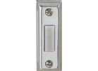 IQ America Rectangular Design Lighted Doorbell Push-Button Silver