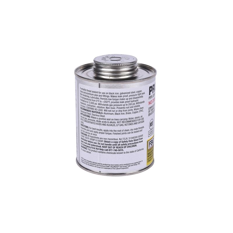 Hercules PRO DOPE 15427 Thread Sealant, 16 oz, Can, Liquid, Paste, Gray Gray