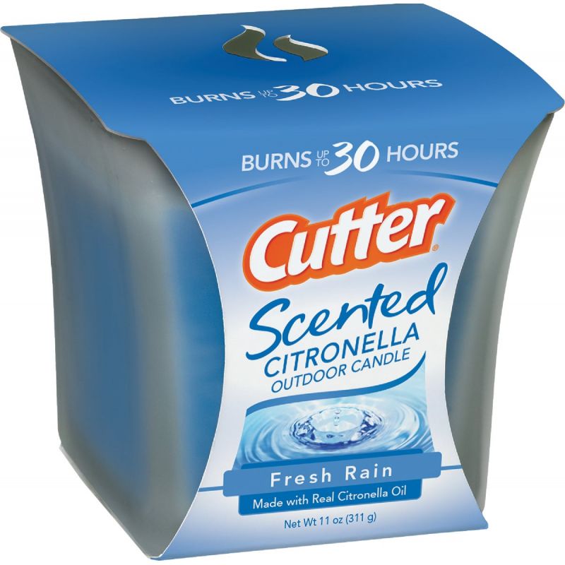 Cutter Scented Citronella Outdoor Candle Blue, 11 Oz.
