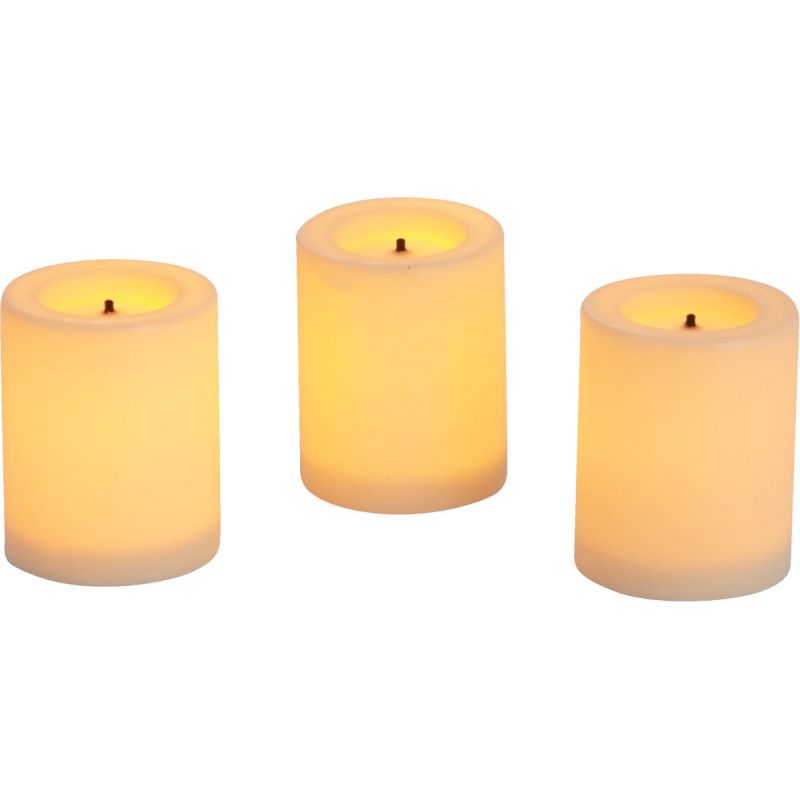 Inglow 1.25 In. Cream Wax Votive LED Flameless Candle Cream