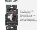 Lutron Toggler LED/CFL Slide Dimmer Switch Light Almond