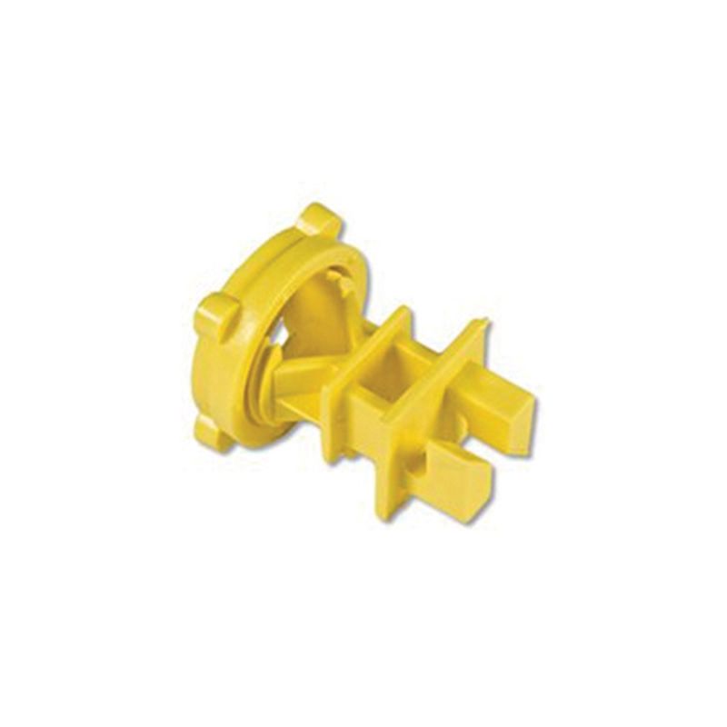 Zareba IRY-Z Screw-On Insulator, Aluminum/Polywire/Steel, Polyethylene, Yellow Yellow