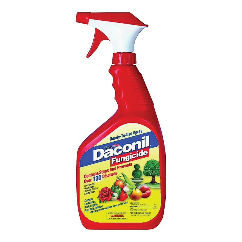 Daconil 100526105 Fungicide, Liquid, Tan, 32 oz Bottle Tan
