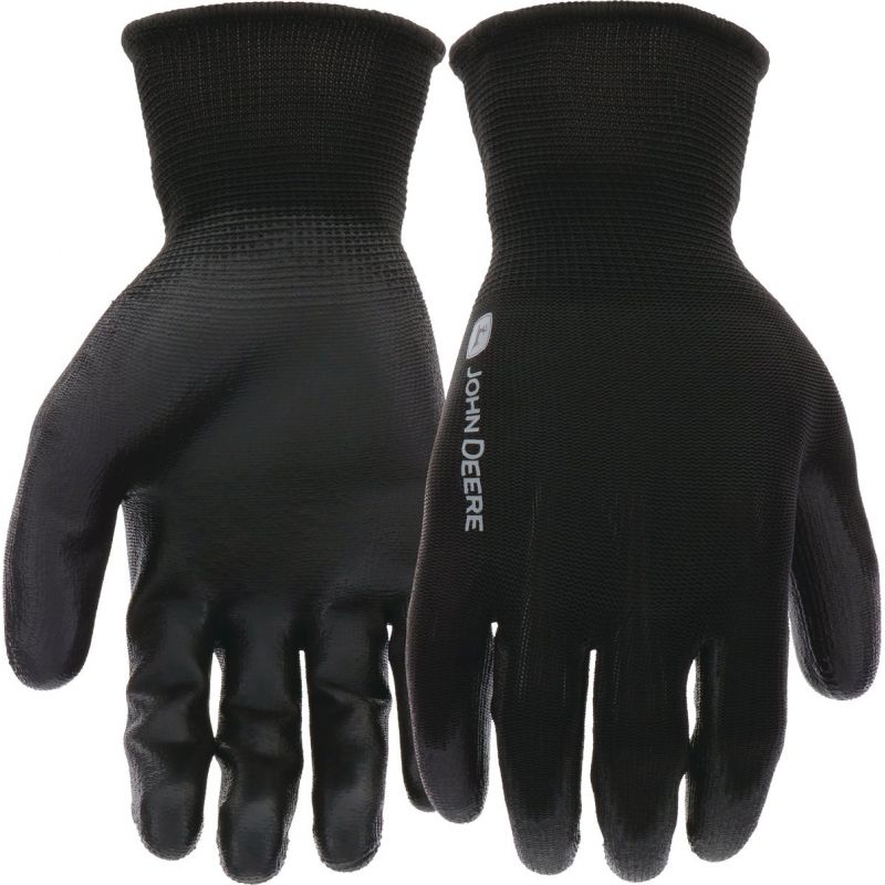John Deere Polyurethane Coated Gloves L, Black