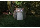 Alpine Owl Statue with Solar LED Eyes Multi