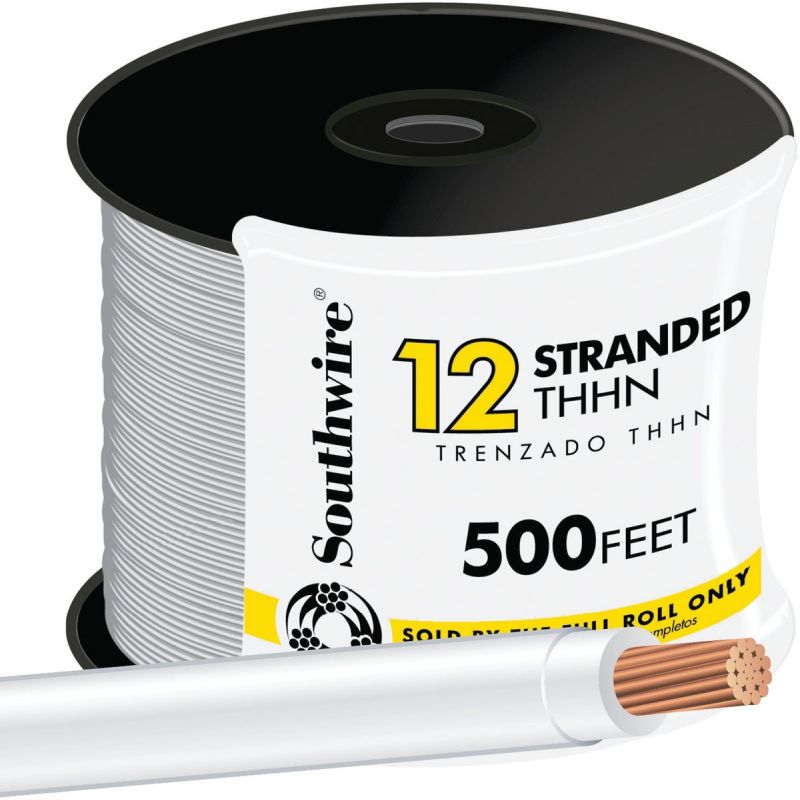 Southwire 12 AWG Stranded THHN Electrical Wire White
