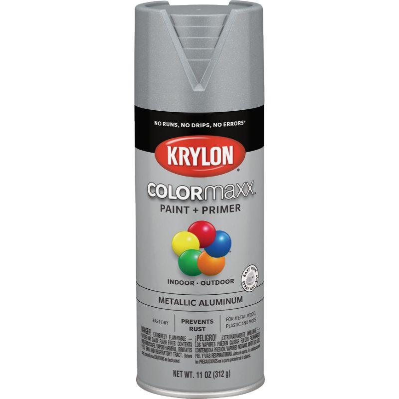 Krylon ColorMaxx Spray Paint + Primer Aluminum, 12 Oz.
