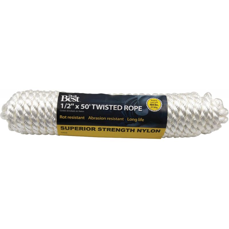 Do it Best Twisted Nylon Packaged Rope White