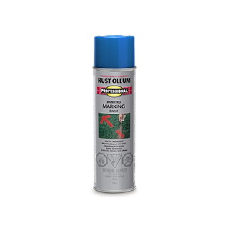 Rust-Oleum 242674 Inverted Marking Spray Paint, Matte, Caution Blue, 426 g, Can Caution Blue