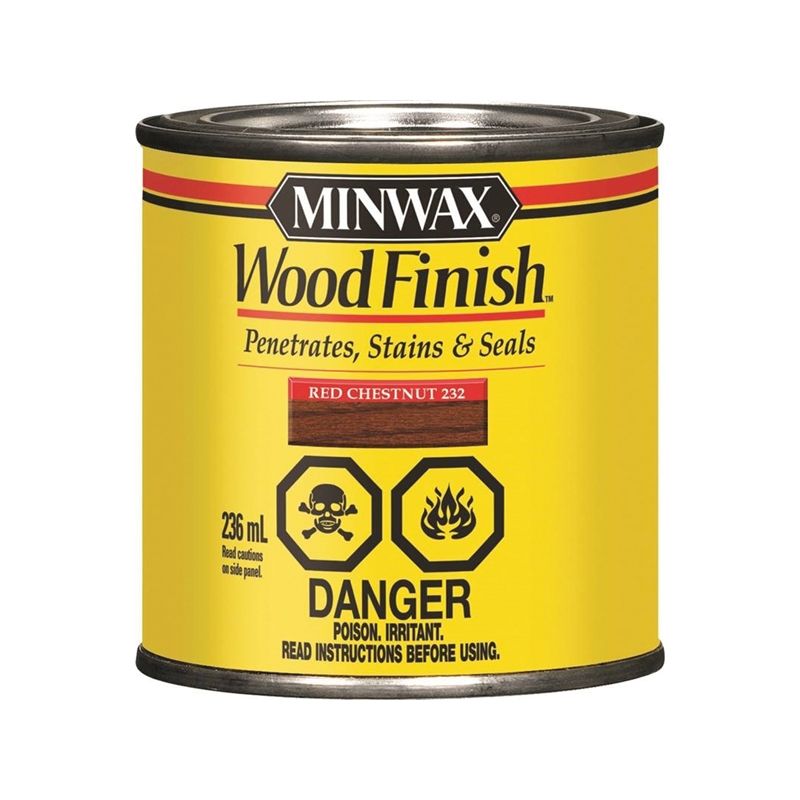 Minwax CM2320144 Wood Stain, Red Chestnut, Liquid, 236 mL, Can Red Chestnut
