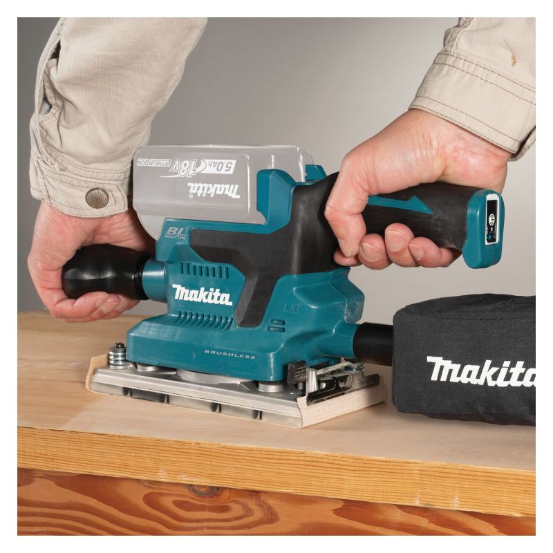 Makita LXT Series XOB03Z Brushless Finishing Sander, Tool Only, 18 V, 1/3 Sheet