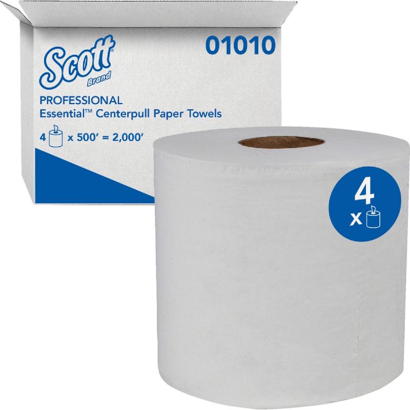 Kimberly Clark Scott Essential Center-Pull Roll Towel White