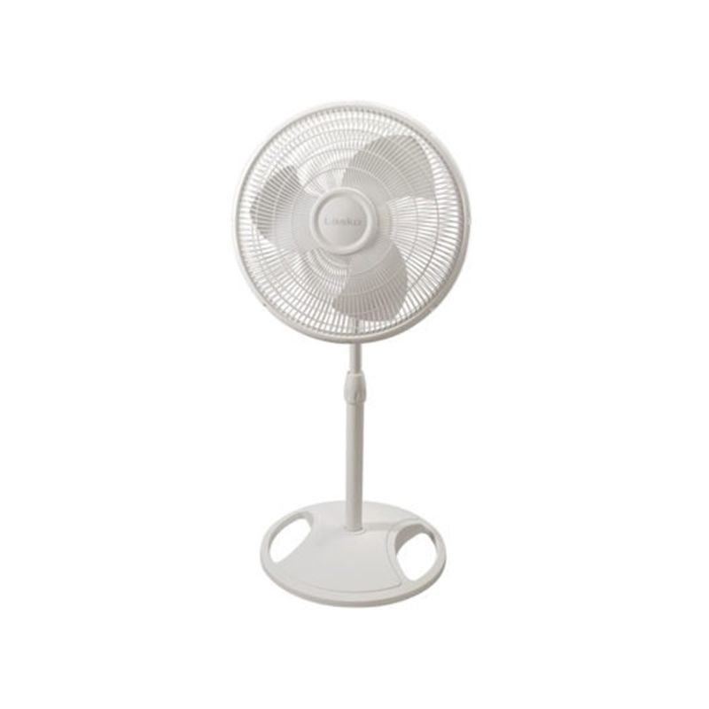 Lasko 2520 Oscillating Stand Fan, 120 V, 16 in Dia Blade, Plastic Housing Material, White White