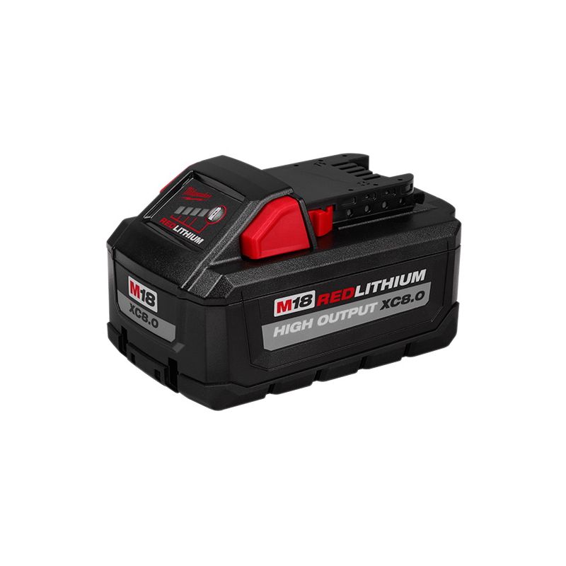 Milwaukee 48-11-1880 Rechargeable Battery Pack, 18 V Battery, 8 Ah, 60 min Charging