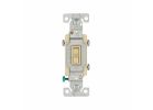 Eaton Cooper Wiring 5223-7V-BU Toggle Switch, 15 A, 120 V, Side Wire Terminal, Polycarbonate Housing Material Ivory