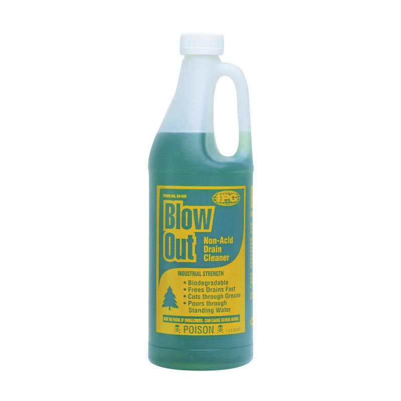 ComStar Blow Out 30-480 Drain Cleaner, Liquid, Dark Green, Odorless, 0.5 gal Bottle Dark Green