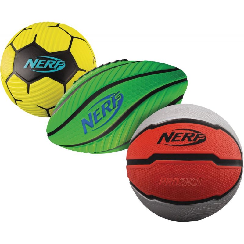 Franklin Mini Nerf Playground Ball 5 In., Yellow, Green, Red