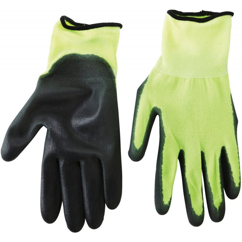 Do it High Visibility Polyurethane Coated Glove M, Black &amp; Yellow