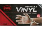 Boss Vinyl Disposable Gloves L, Clear
