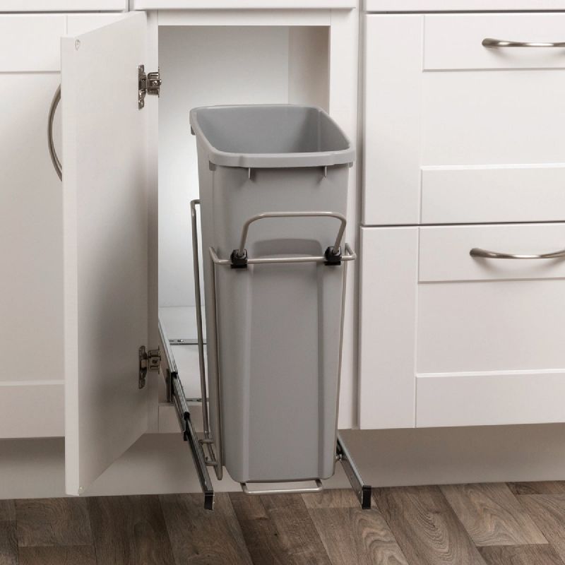Knape &amp; Vogt Real Solutions Pull-Out Waste Container White