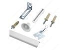 Onward 14012WBC Bi-Fold Door Hardware Kit, 24 in L Track, Steel/Wood, Beige/White/Zinc, Ceiling Mounting White