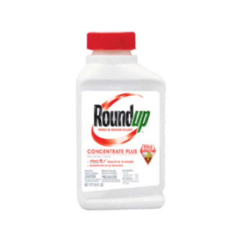 Roundup 5005510 Weed and Grass Killer, Liquid, Spray Application, 1 pt Bottle Amber