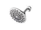 Waterpik ASR-733E Shower Head, Round, 1.8 gpm, 1/2 in Connection, 7-Spray Function, Plastic, Chrome, 7 in Dia