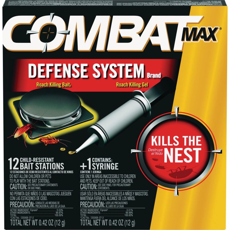 Combat Max Roach Defense System Bait Station &amp; Syringe
