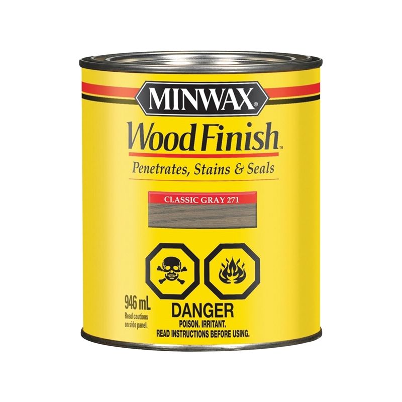 Minwax CM7004844 Wood Stain, Classic Gray, Liquid, 946 mL, Can Classic Gray