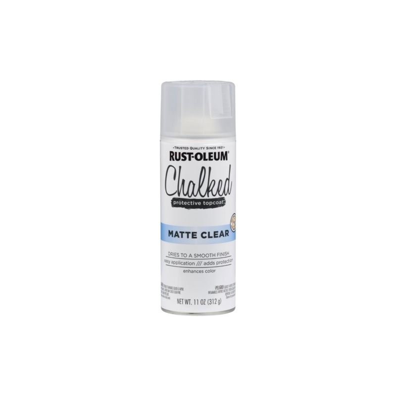 Rust-Oleum 302599 Chalk Spray Paint, Ultra Matte, Clear, 12 oz, Can Clear