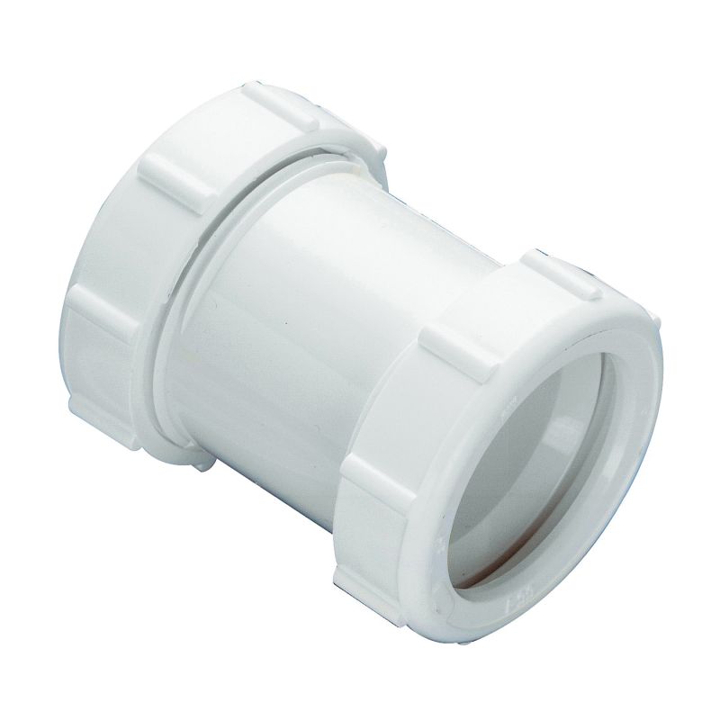 Plumb Pak PP55-4W Sink Drain Coupling, 1-1/2 in, Slip Joint, Polypropylene, White White