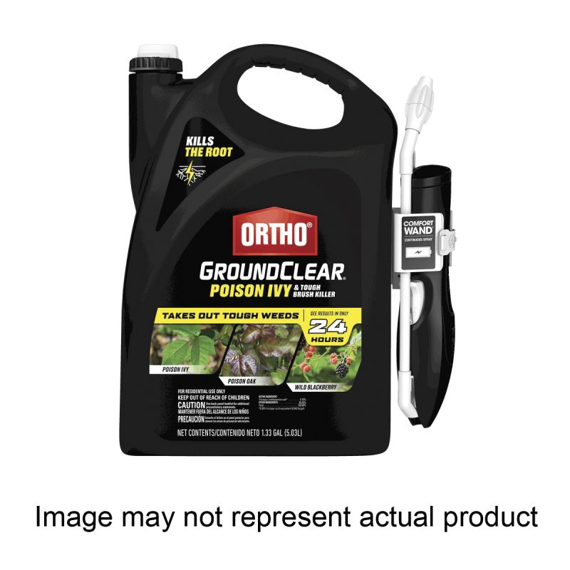 Ortho GroundClear 0476410 Poison Ivy and Tough Brush Killer, Liquid, Amber to Dark Brown, 1 gal Bottle Amber To Dark Brown