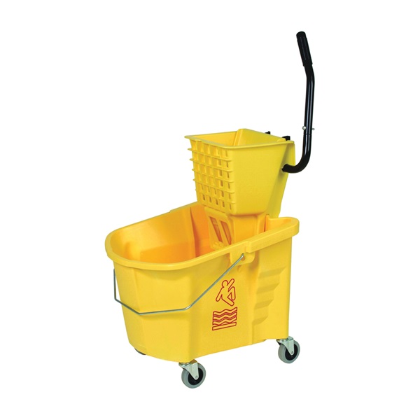 Tandem 31-Quart Bucket/Wringer Combo Yellow Rubbermaid Commercial