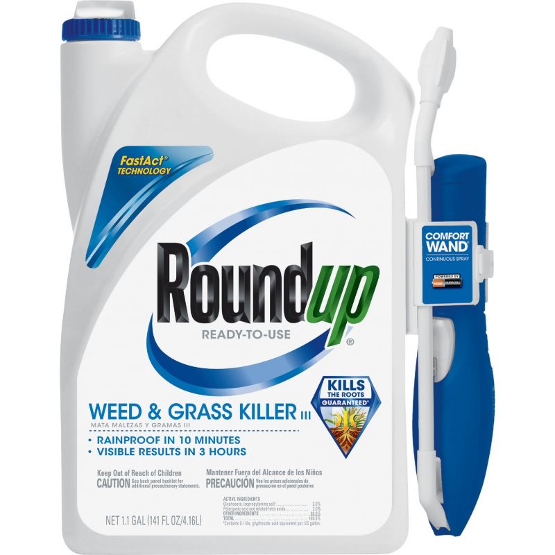 Roundup Weed &amp; Grass Killer III 1.1 Gal., Wand Sprayer