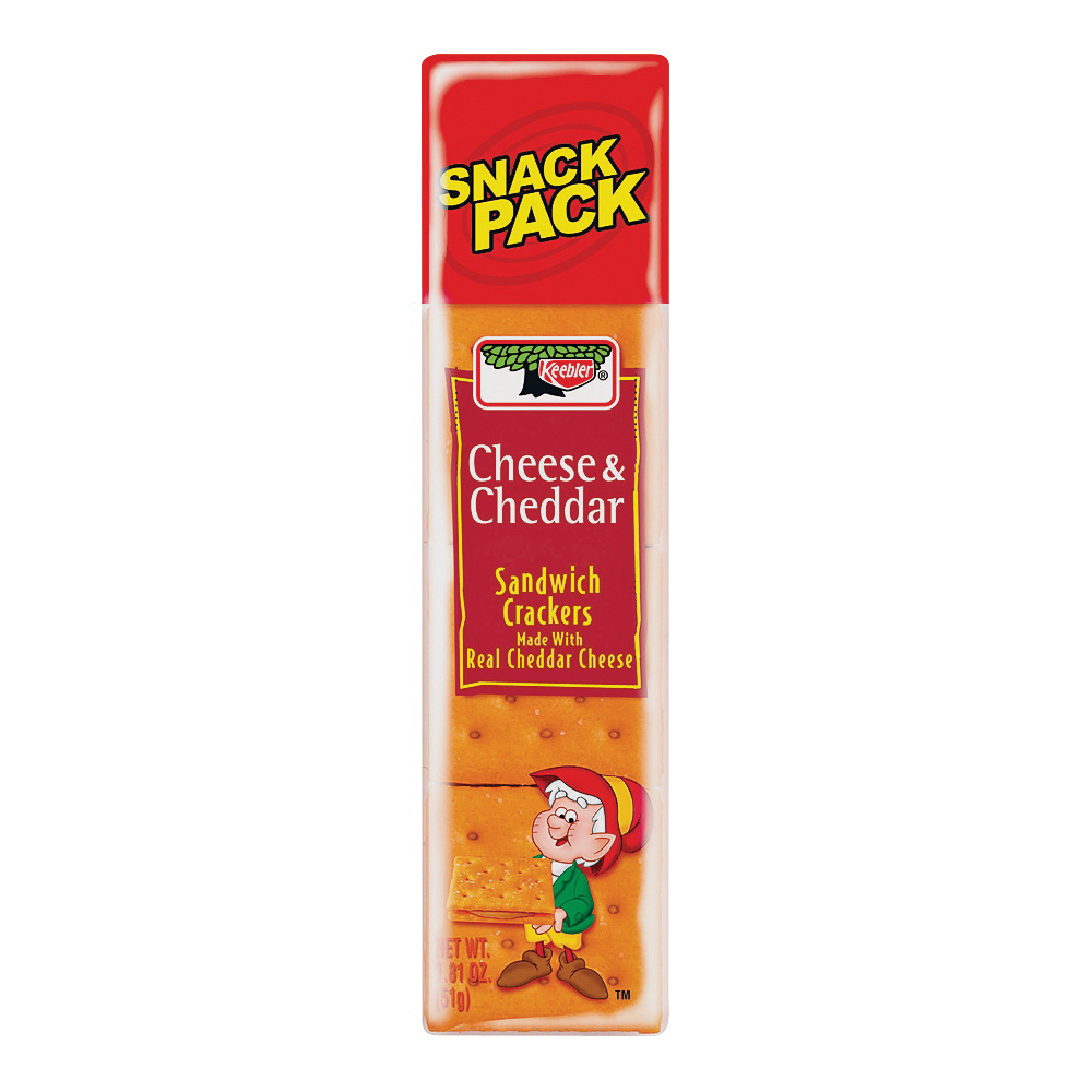 Buy Keebler KCC12 Sandwich Crackers, Cheddar, Cheese Flavor, 1.8 oz (Pack  of 12)
