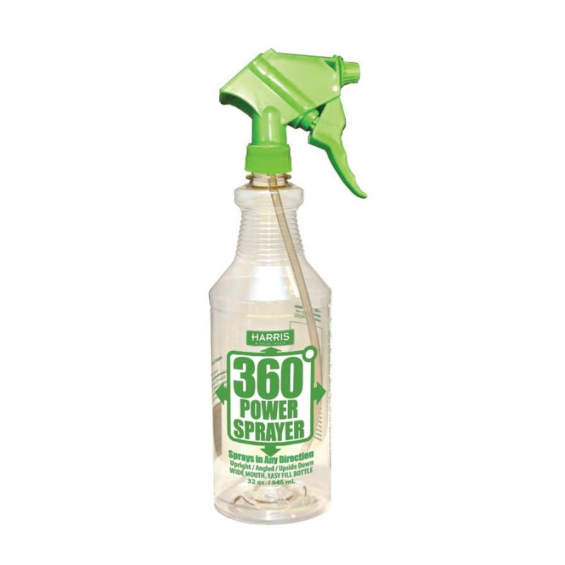 Harris 360-32S Spray Bottle, Adjustable Nozzle, Plastic, Clear 32 Oz, Clear