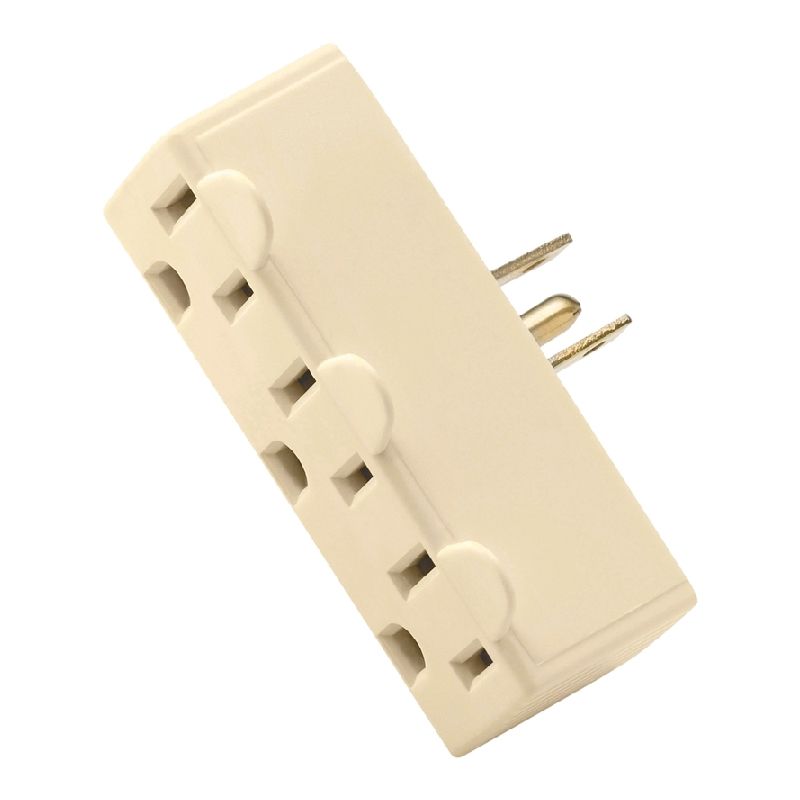 Eaton C1147V-SP-C Plug In Receptacle, 15 A, 125 V, 3-Outlet, NEMA: EEMAC 5-15, Ivory Ivory