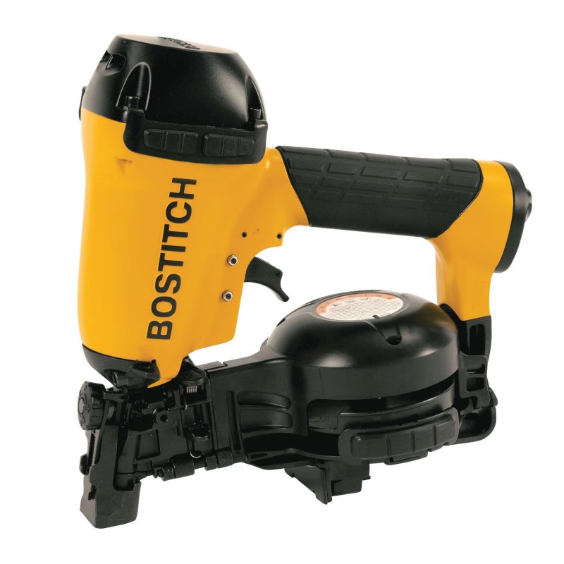 Bostitch RN46-1 Roofing Nailer, 120 Magazine, 15 deg Collation, Wire Collation, 3/4 to 1-3/4 in Fastener Yellow