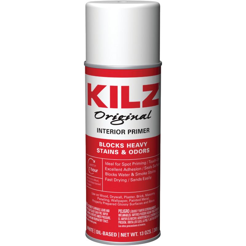 Kilz Original Primer Sealer Stainblocker Spray White, 13 Oz.
