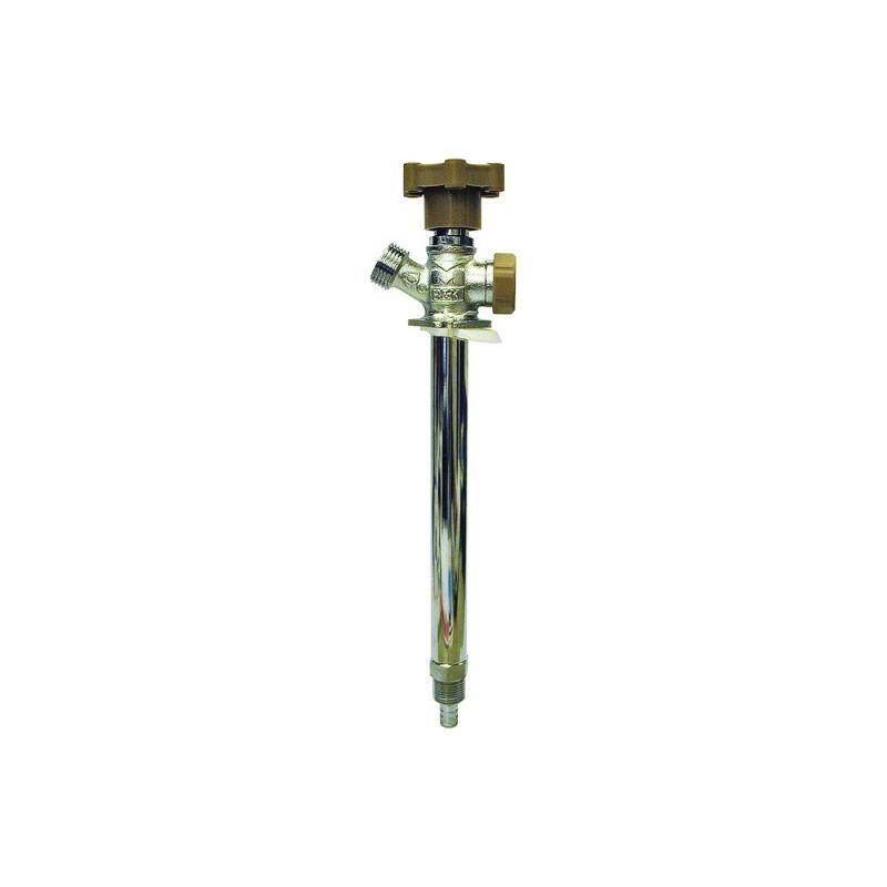 B &amp; K 104-849HC Anti-Siphon Frost-Free Sillcock Valve, 1/2 x 3/4 in Connection, MPT x Hose, 125 psi Pressure, Brass Body