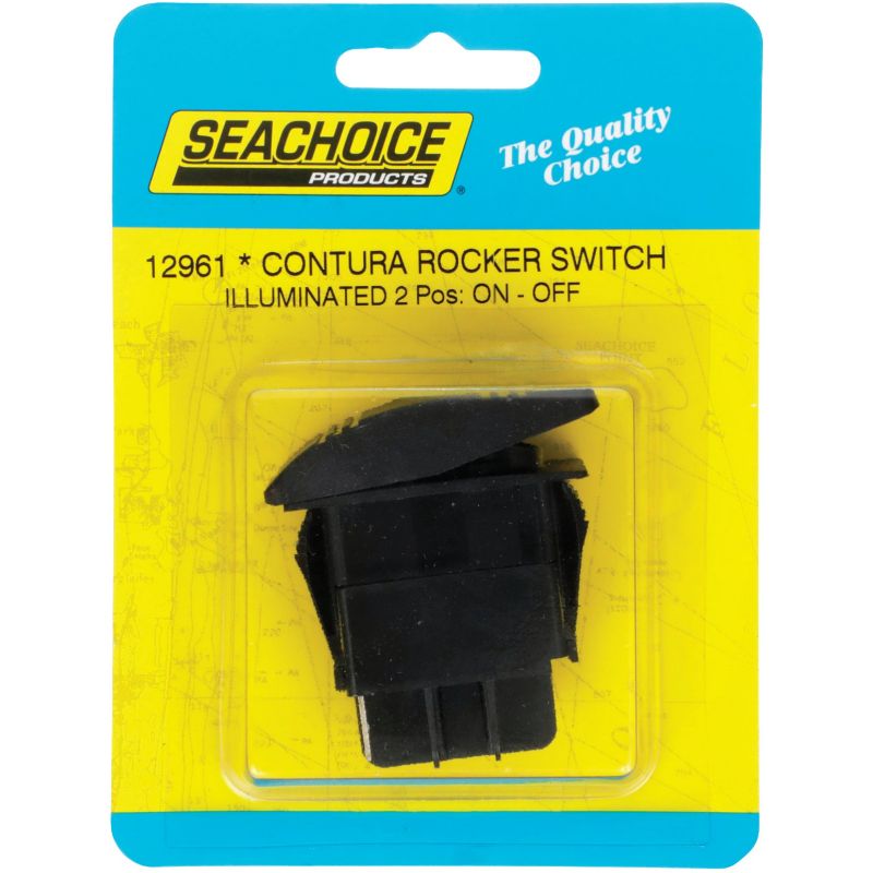 Seachoice Contura Illuminated Rocker Switch Black, 20