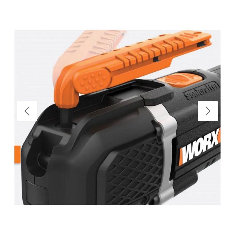 WORX WX696L Oscillating Multi-Tool, Battery Included, 20 V, 1.5 Ah, 5000 rpm OPM, 3.6 deg Oscillating