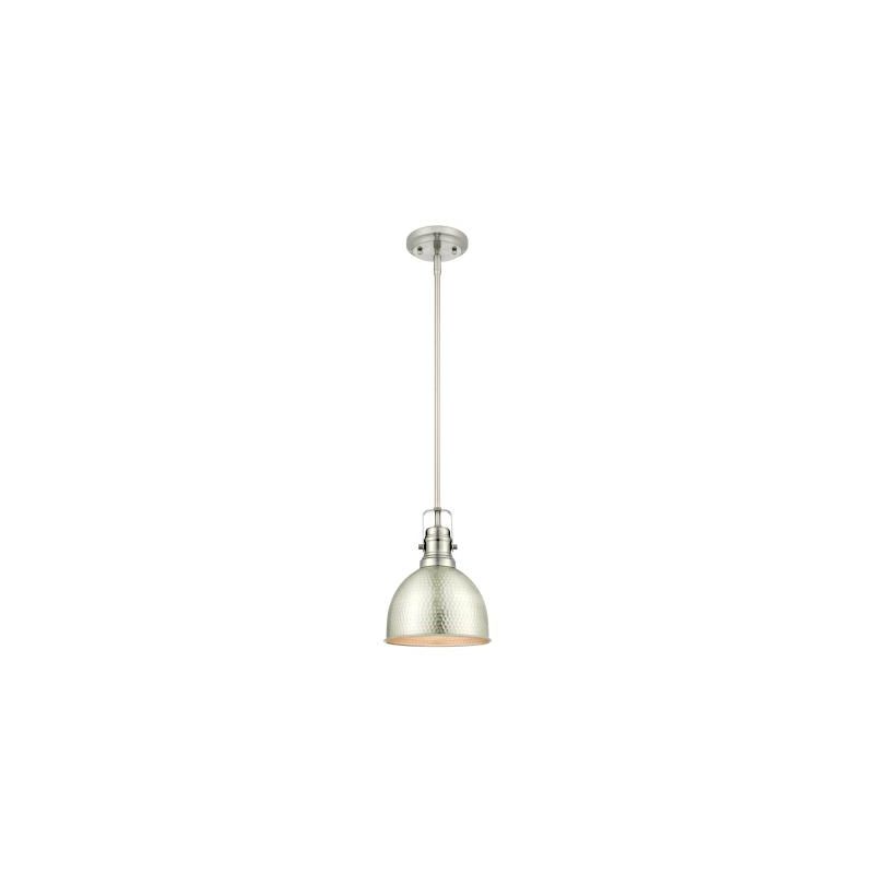 Westinghouse 6345500 Mini Pendant Light, 120 V, 1-Lamp, Incandescent, LED Lamp, Metal Fixture, Brushed Nickel Fixture