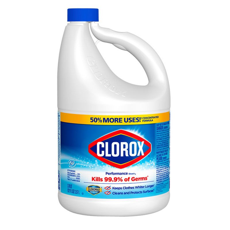 Clorox Splash-Less 32347 Concentrated Bleach, 77 oz, Liquid, Regular (Pack of 6)
