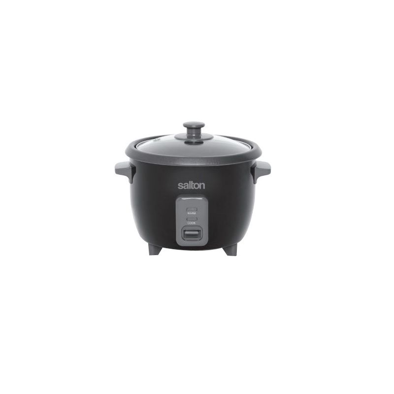 Salton RC1653 Automatic Rice Cooker, 6 cup Capacity, 120 VAC, Black 6 Cup, Black