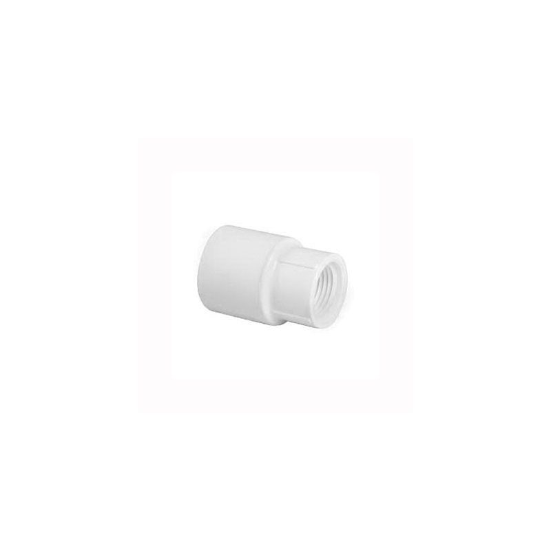 Xirtec 140 435992 Reducing Pipe Adapter, 3/4 x 1/2 in, Socket x FPT, PVC, White, SCH 40 Schedule, 150 psi Pressure White