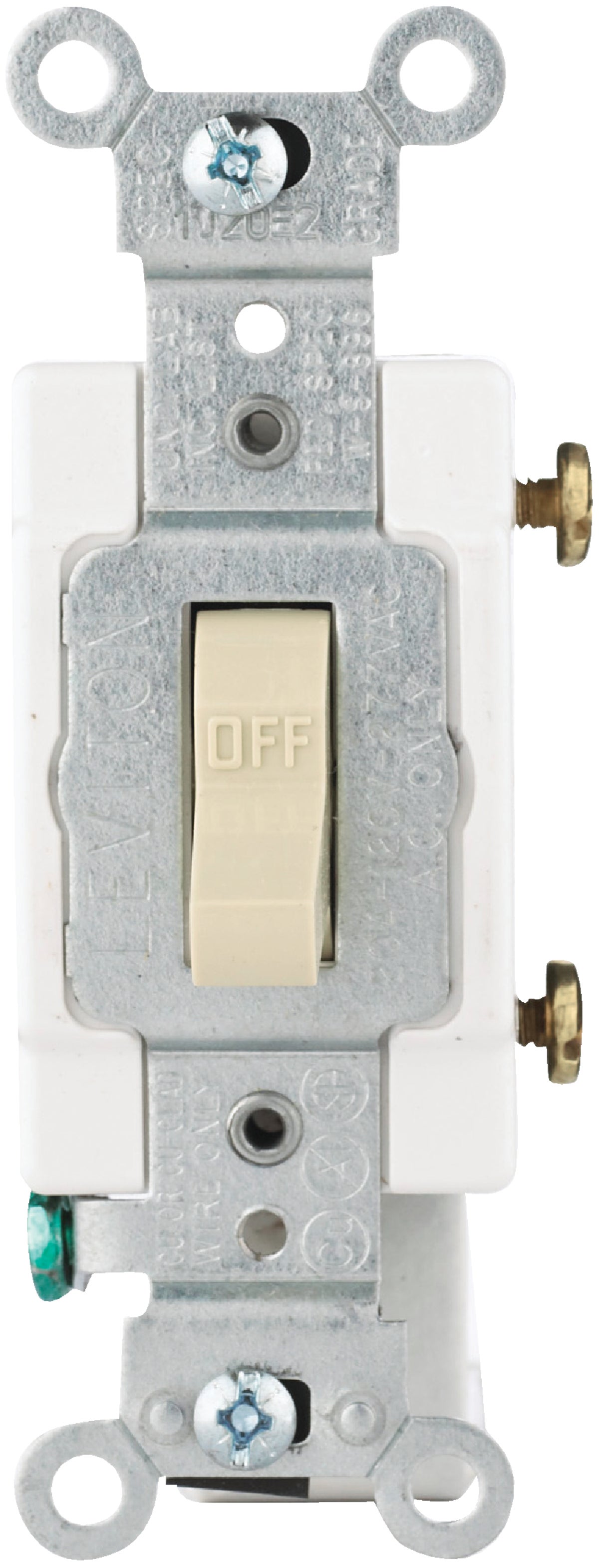Buy Leviton Commercial Grade Toggle Single Pole Switch Ivory 20a